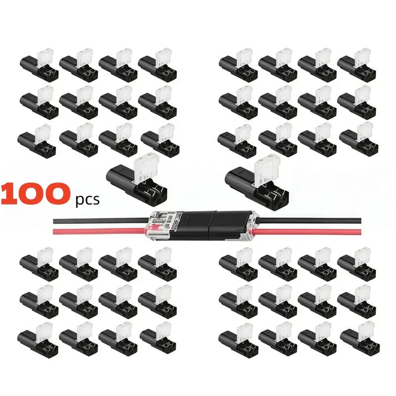 🔥Double-Wire Plug-in Connector Led Light Strip Connectors 2 Pin（100PCS）