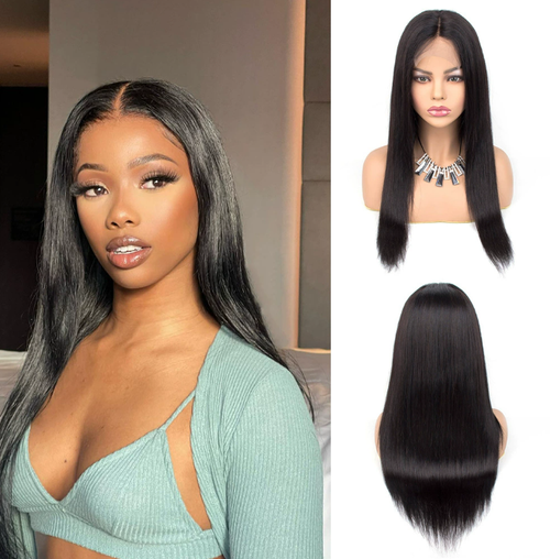 women's full head lace wig human hair wig