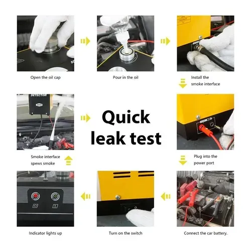 Automotive Smoke Leak Detector, Engine Intake Leak Tester, Exhaust Pipe & Pipeline Leak Test Tool