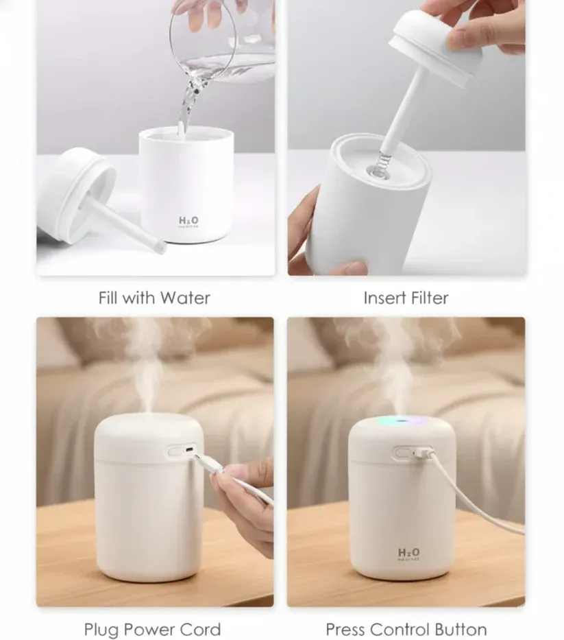 Smart Humidifier | Mist + Ambient Light | Daily Freshness