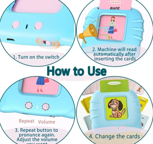 Talking Flash Cards Learning Toys For Kids 112 cards, 224 words