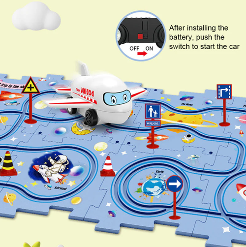 🔥Children's Educational Puzzle Track Car Play Set🚗