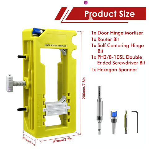 Door Hinge Router Template