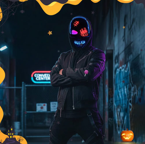 🔥 Halloween LED Skull Mask -👏Most Popular in 2025!