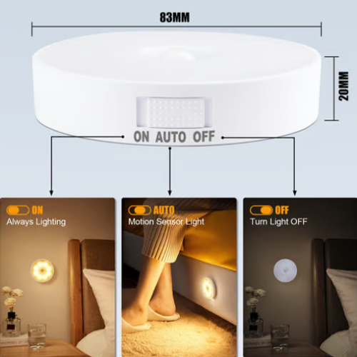3pcs Motion Sensor LED Night Light