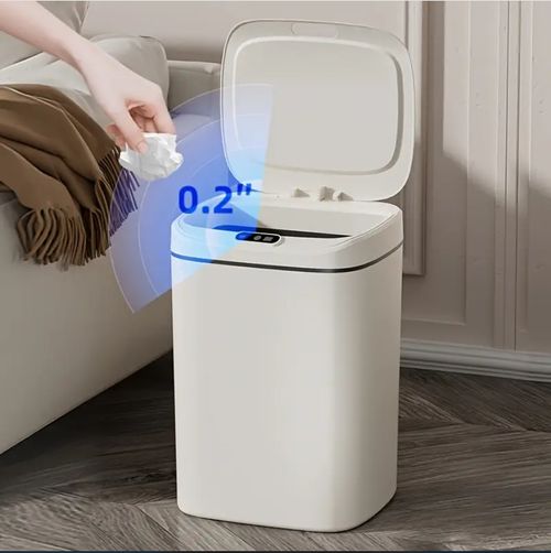 Smart Wave-Activated Trash Can - Odor-Sealing, Stylish & Durable with Easy Clean Design - Stainless Steel - For Home & Office - Perfect Gift for Housewarming & New Home
