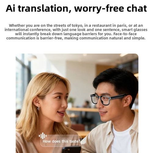Smart Ai glasses Touch Button Control TR,PC Frame for Call Song Recognition ai glasses with camera