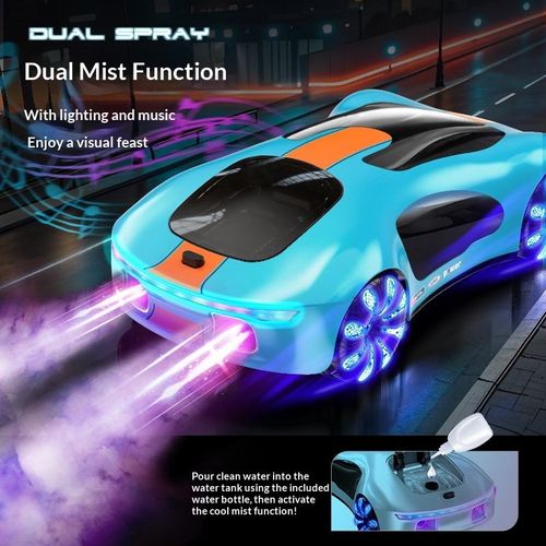 New Arrival EV New Energy Drift Remote Control Car Dual Spray Music Running Lights Stunt Car Gesture-Sensing 4-Channel