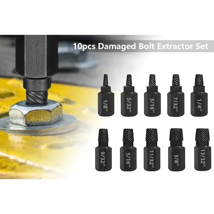 Broken Head Screw Hexagon Socket Bolt Removal Tool（10pcs per set）