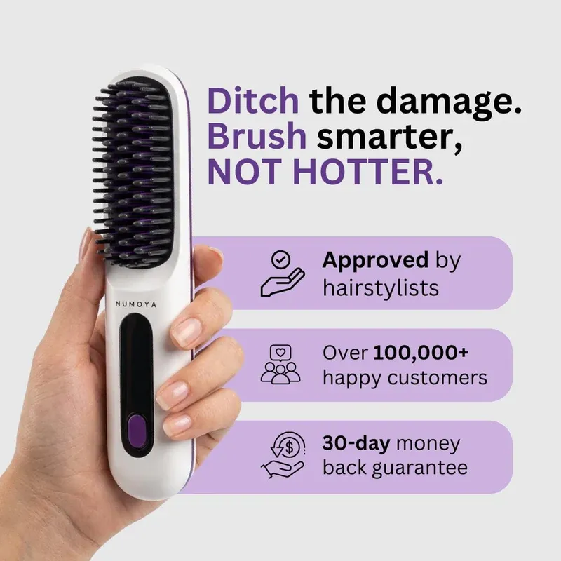 Numoya Portable Straightener Brush - GoBrush PRO