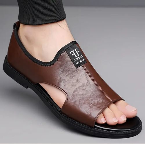 A Pair Of Summer Sandals, Trendy Open Toed Loafers, Beach Vacation