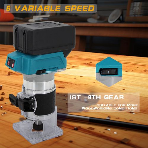 Diy & Industrial Grade Cordless Power Tool Lithium Electric Drywall Woodworking Router Trimming Machine with Battery Power