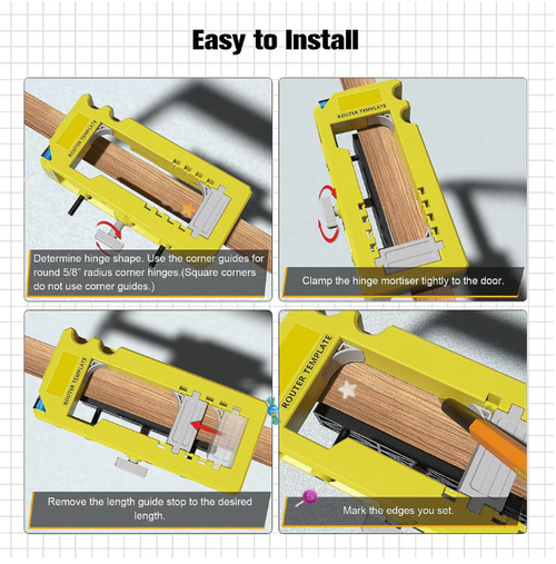 Door Hinge Router Template