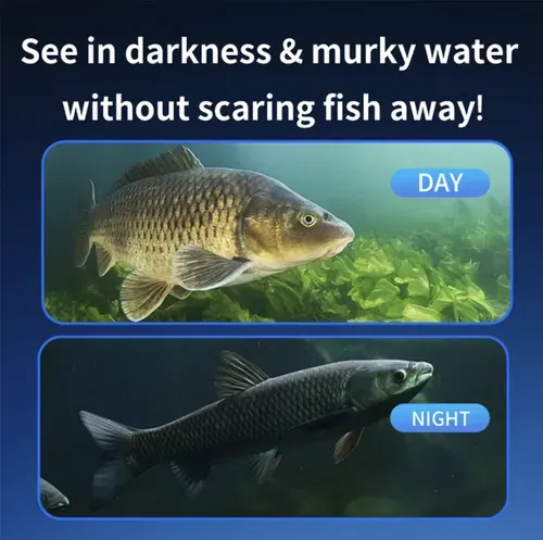 High-definition visual fish finder, fishing night vision underwater camera, fish anchoring display