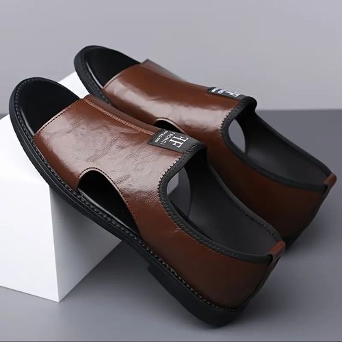 A Pair Of Summer Sandals, Trendy Open Toed Loafers, Beach Vacation