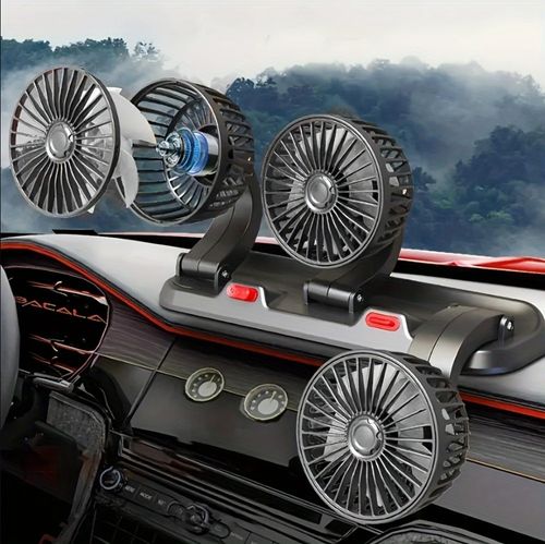 5V car fan, three-head USB interface electronic fan, 3-speed adjustable USB gadget, suitable for car cooling fan, car computer accessories - USB fan compatible with laptops
