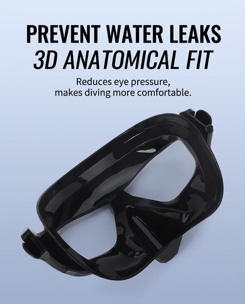 Full Face Snorkel Mask Anti Fog Dry Top Free Breathing Snorkeling Mask 180°
