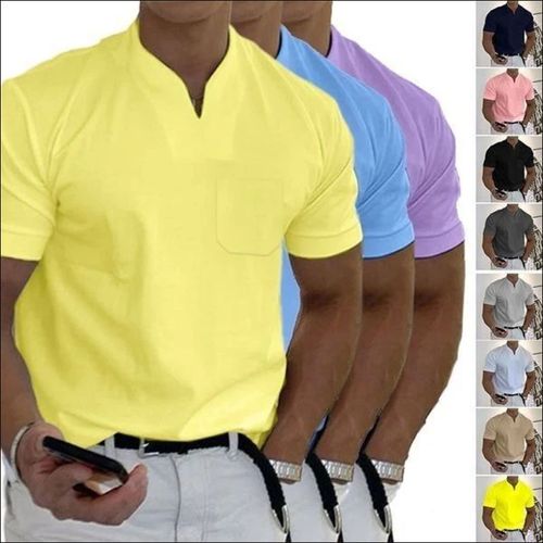 Short-sleeved V-neck Athletic T-shirt
