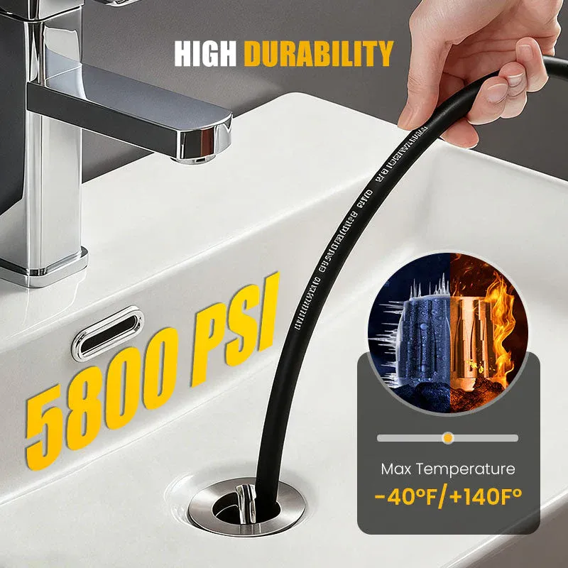 🚿 5800 PSI sewer cleaning kit – Rotating nozzle and reinforced hose for unclogging pipes 🛠️✨