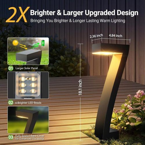 ⏰Creative, waterproof solar path lights🏡💡💡（2PCS）