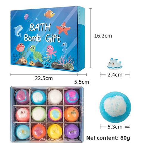 12PCS Bath Bombs Set with Toys Inside with Toys Inside