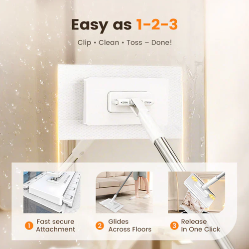 🧹Disposable Dust Mop with 1 Reusable Cloths