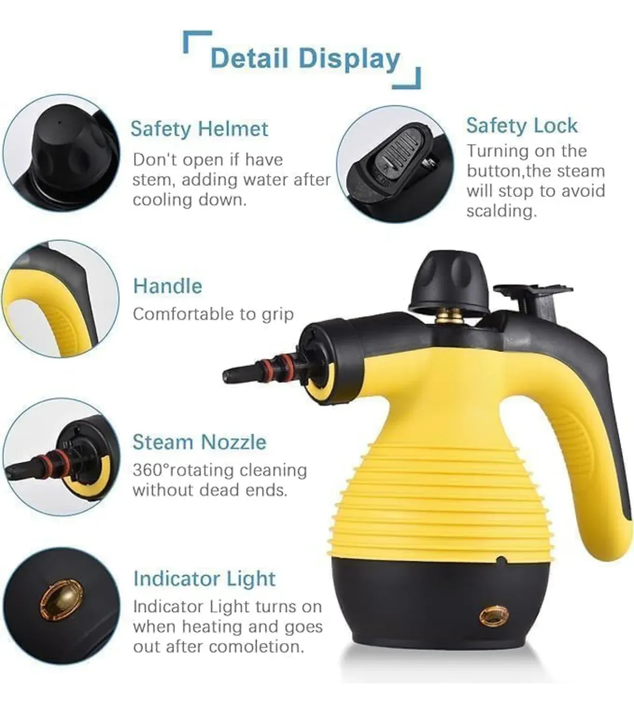 9-in-1 High Pressure Steam Cleaner | Chemical-Free Deep Cleaning for Home, Kitchen & Car