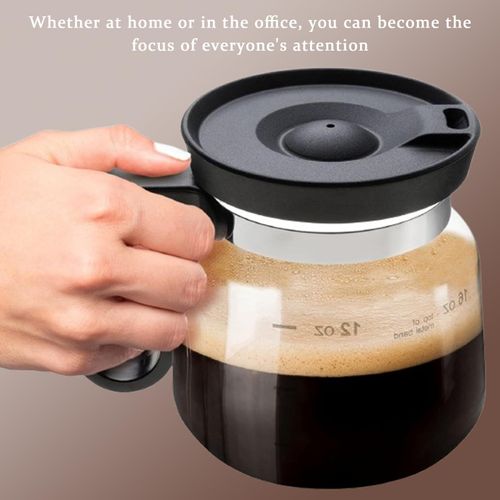 💖☕ 16 Oz Glass Coffee Mug – Coffee Pot Style