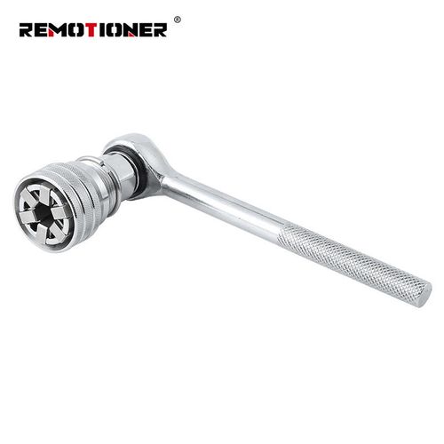 Adjustable internal hex socket ratchet wrench
