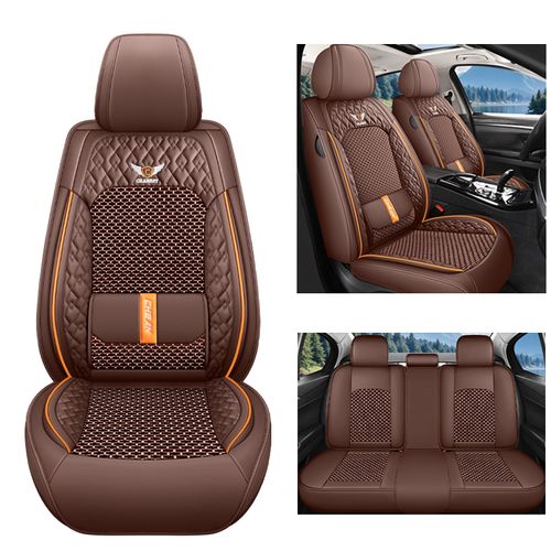 New Fashionable All-Season Full Surround Protective Luxury Car Seat Cover Explosion-Proof Ice Silk 5-Piece Set