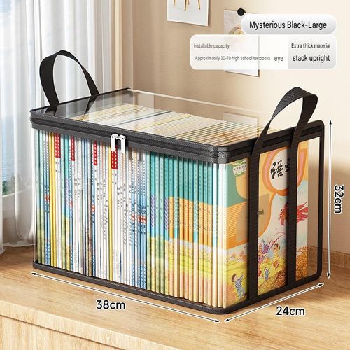 Foldable waterproof book case, multi-functional book organizer (4-pack)