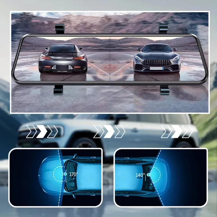 ✈️Touch Screen Rear View Mirror Dash Cam Smart Mirror
