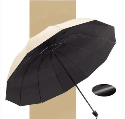 12-Rib Large Foldable Windproof Umbrella