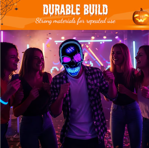 🔥 Halloween LED Skull Mask -👏Most Popular in 2025!