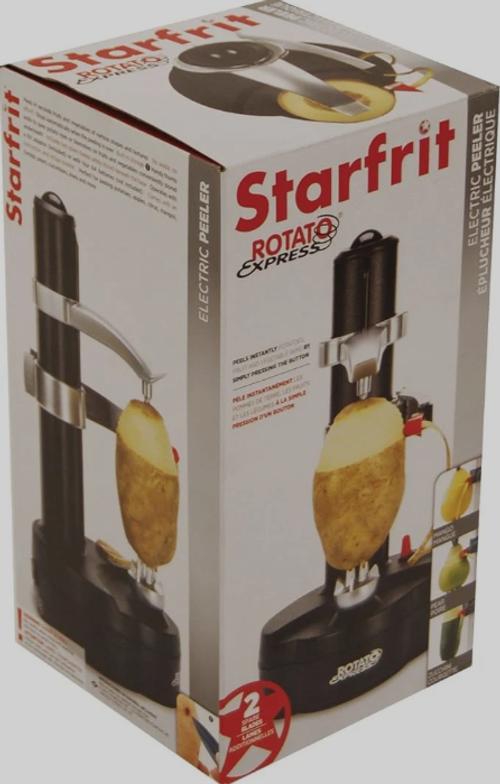 Electric Peeler - 2 Spare Blades - Safe and Easy to Use - Easily Peels Vegetables and Fruits