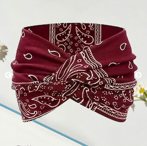 6pcs Printed cross yoga headband