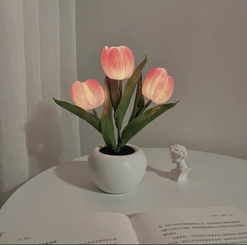 🔥LED Tulip Night Light Flower Table Lamp🌷