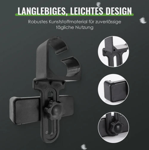 Corner binoculars (black metal model) + phone clip + tripod