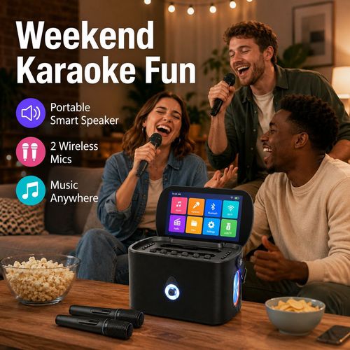 Intelligent Outdoor Karaoke Video Audio Portable Home Karaoke Song Selection All-in-one Machine KTV Audio System