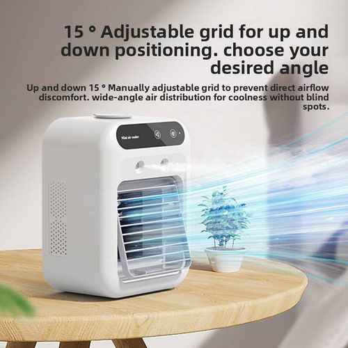 USB-powered spray humidifier mini air conditioner fan