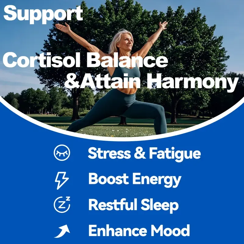 KSM-66 ASHWAGANDHA | Cortisol Balance & Energy & Sleep & Mood | 16 IN 1 Megneta Cortisol Supplement summerwins