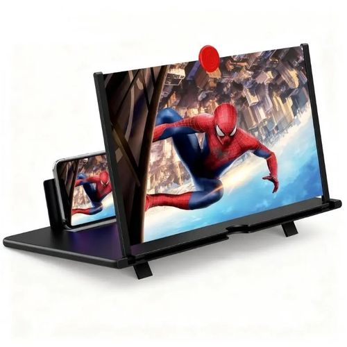 12 Inch Phone Screen Magnifier 2X-4X HD Mobile Video Amplifier with Foldable Stand