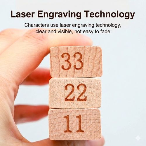 Wooden Numbered Tumbling Tower | Classic Stacking Block Game for Family & Party Fun