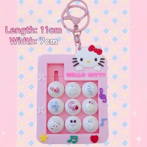 Sanrio Series Cartoon Digital Huarong Road Keychain - Cute Fidget Toy Pendant
