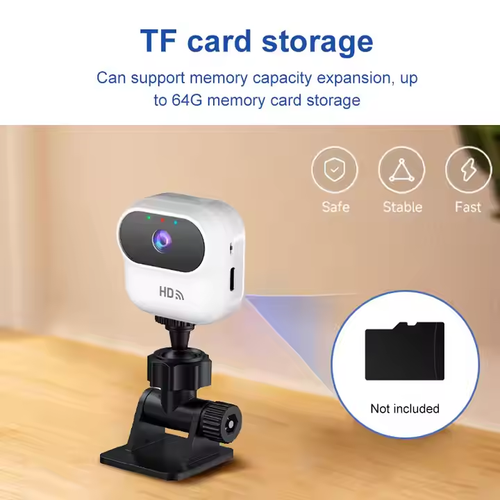 A8 Mini Pocket Camera - Full HD WiFi Pet Camera, Compact Home Surveillance Cam