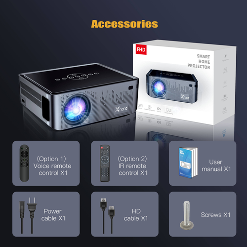Ozon Ultra HD Projector - 8K Decoding Home Theater Projector for Bedroom & Business Meetings