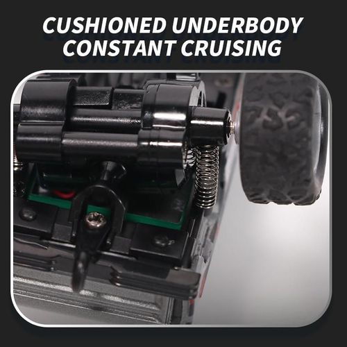 Hotfree Mini RC Monster Truck, Metal Off-Road Stomper with Trailer, 2.4GHz Remote Control All-Terrain Vehicle, 3-Speed Adjustable, USB-C Rechargeable, Desktop Play, Indoor Outdoor Racing Toy, Fun Birthday Christmas Gift for Kids Boys