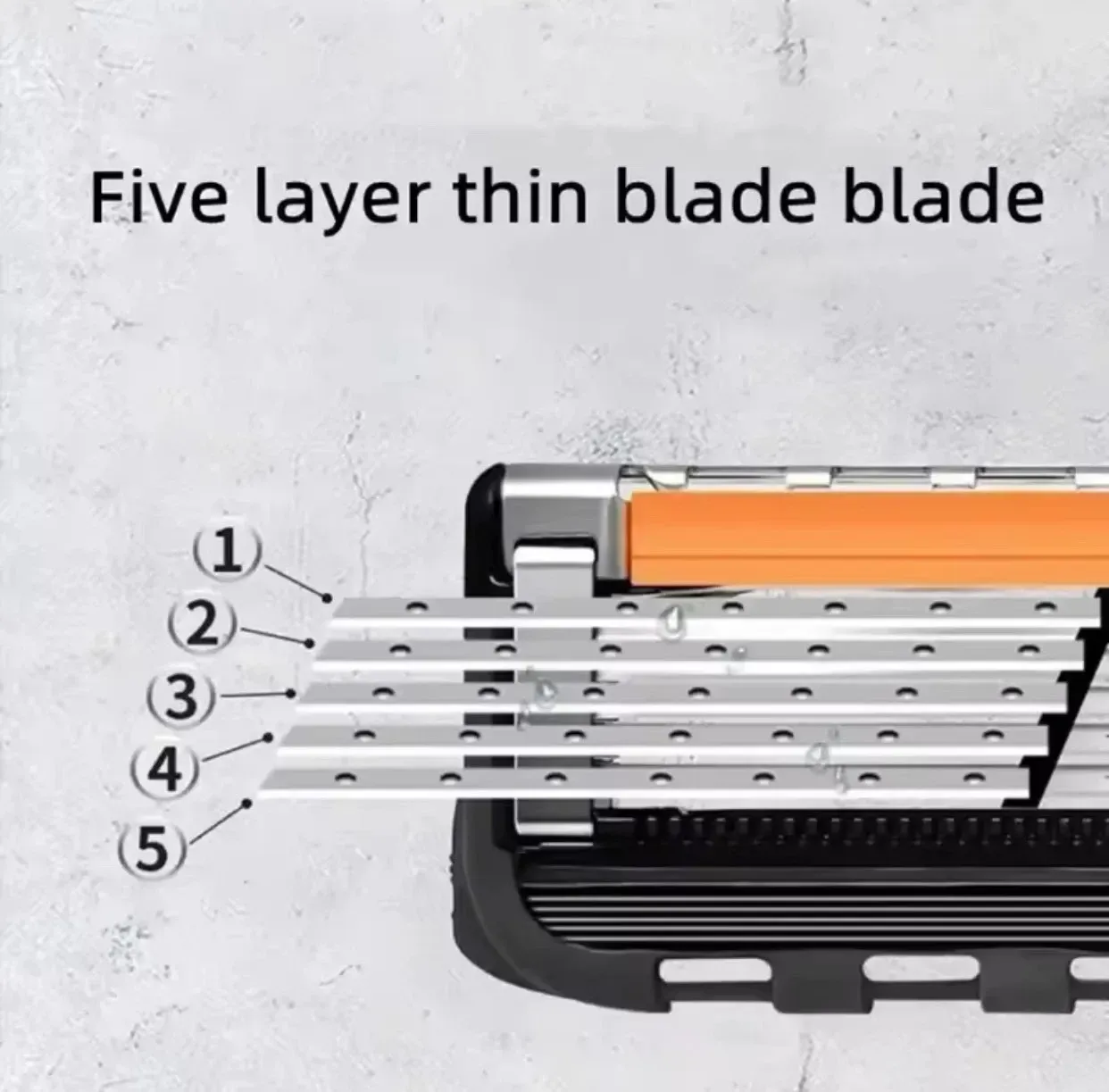 Gillette Manual Razor Black, 5 Layer Ultra-Thin Stainless Steel Blades, 1 Razor Handle with 16 Refill Blade Heads, Men's Shaving & Body Hair Removal Razor