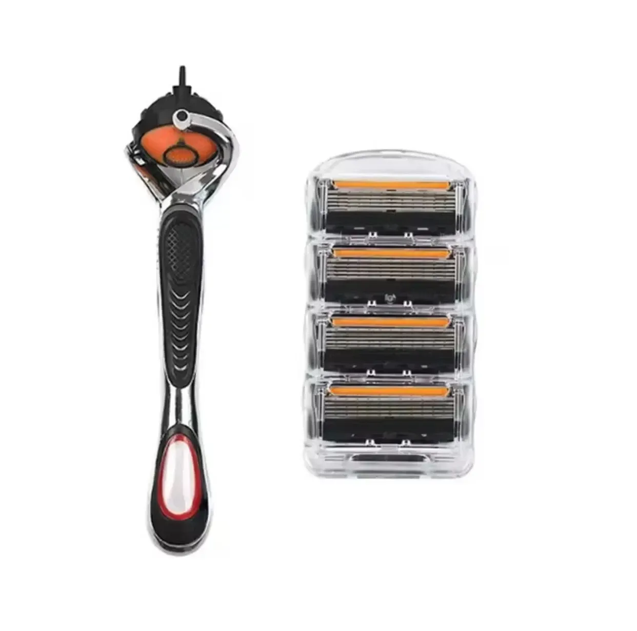 Gillette Manual Razor Black, 5 Layer Ultra-Thin Stainless Steel Blades, 1 Razor Handle with 16 Refill Blade Heads, Men's Shaving & Body Hair Removal Razor