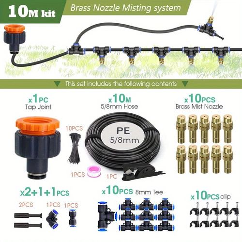 Outdoor Quick-Connect Mist Sprinkler for Cooling, Dust Suppression & Irrigation